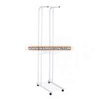 Multi storage standing clothes hanging rack with necktip hanger with wheels