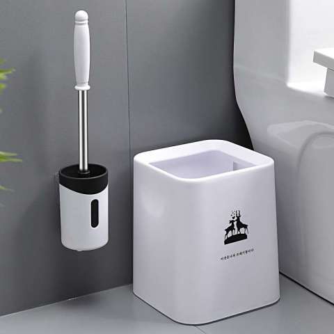 2020 2020 new product decorative wall mount plastic stainless steel toilet brush holder set