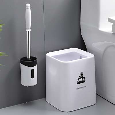 2020 2020 new product decorative wall mount plastic stainless steel toilet brush holder set